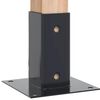 vidaXL Post Bases Square 12 pcs Anthracite 61x61 mm Powder-coated Steel