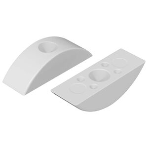 vidaXL Half-moon Washer 2 pcs White M6 Polypropylene