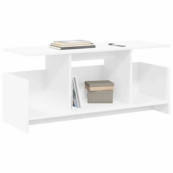 vidaXL TV Stand White 102 x 35 x 45 cm Engineered Wood