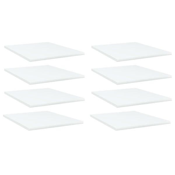 vidaXL Bookshelf Boards 8 pcs White 40x50x1.5 cm Engineered Wood