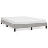 vidaXL Bed Frame without Mattress Light Grey 135x190 cm Double Double Fabric