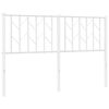 vidaXL Metal Replace Headboard White 135 cm