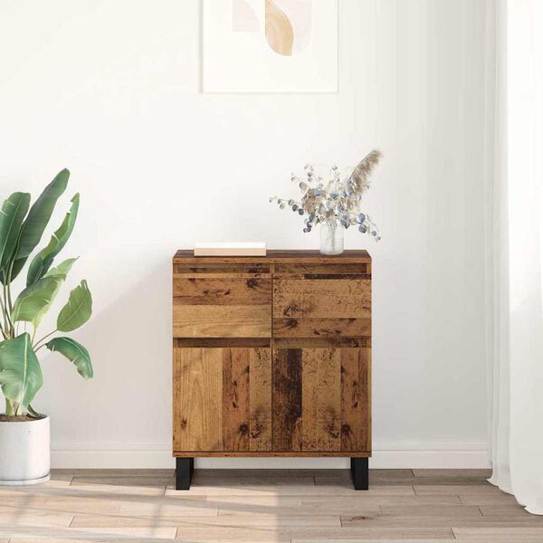 vidaXL Sideboard Old Wood 60 x 35 x 70 cm Engineered Wood and Iron
