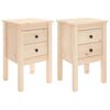vidaXL Bedside Cabinets 2 pcs 40x35x61,5 cm Solid Wood Pine