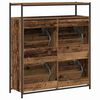 vidaXL Shoe Cabinet Old Wood 100 x 34 x 112 cm Engineered Wood
