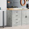 vidaXL Garage Storage Cabinet Concrete Grey 60x51x85 cm Solid Wood Pine
