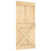 vidaXL Sliding Door with Hardware Set 95x210 cm Solid Wood Pine