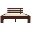 vidaXL Bed Frame without Mattress Dark Brown Solid Pine Wood 140x200 cm