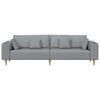 vidaXL Sofa with Cushion Light Grey 250 x 77 x 76 cm Fabric
