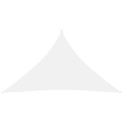 vidaXL Sunshade Sail Oxford Fabric Triangular 3.5x3.5x4.9 m White