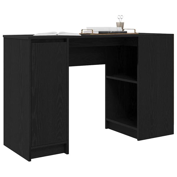 vidaXL Desk Black Oak 120x42x76 cm Engineered Wood