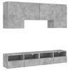 vidaXL 5 Piece TV Wall Units Concrete Grey Engineered Wood