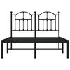 vidaXL Metal Bed Frame without Mattress with Headboard Black 120x200cm