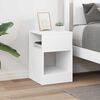 vidaXL End Table White 30.5 x 30 x 45 cm Engineered Wood