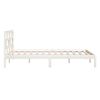 vidaXL Bed Frame without Mattress White Solid Wood 120x200 cm (810013+814185)