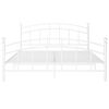 vidaXL Bed Frame without Mattress White Metal 140x200 cm