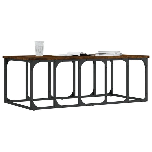 vidaXL Coffee Table Smoked Oak 100x50x35.5 cm Engineered Wood
