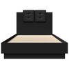 vidaXL Bed Frame with LED without Mattress Black 90x200 cm