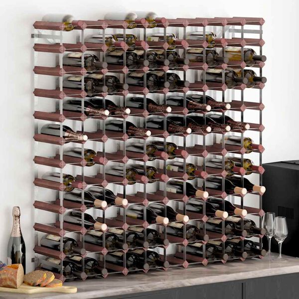 vidaXL Wine Rack for 120 Bottles Brown Solid Wood Pine