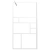 vidaXL Walk-in Shower Wall 115x195 cm ESG Glass White