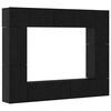 vidaXL TV Cabinet Set 8 pcs Black Oak Engineered Wood
