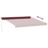vidaXL Manual Retractable Awning Burgundy 400x350 cm