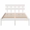 vidaXL Bed Frame with Headboard White 120 x 190 cm Solid Pine wood