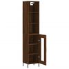 vidaXL Highboard Brown Oak 34.5x34x180 cm Engineered Wood