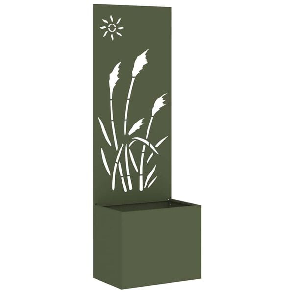 vidaXL Garden Privacy Screen Olive green 50 x 140 cm Cold-rolled steel