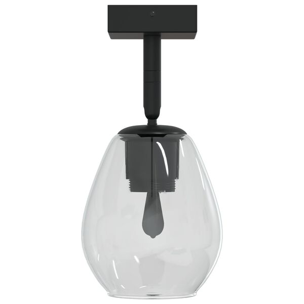 vidaXL Ceiling Spotlight Black 13 x 13 x 26 cm Glass and metal
