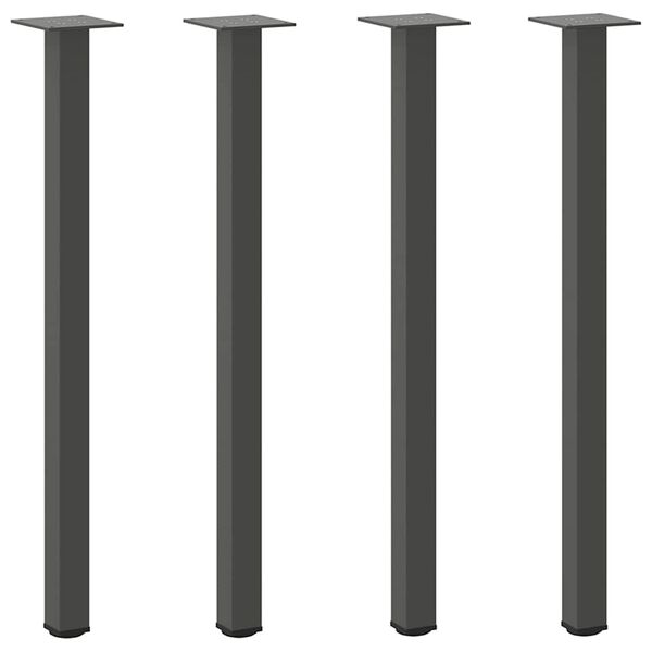 vidaXL Console Table Legs 4 pcs Anthracite 72-74 cm Steel