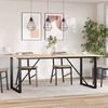 vidaXL Dining Table O-Frame 200x100x75 cm Solid Wood Pine and Steel