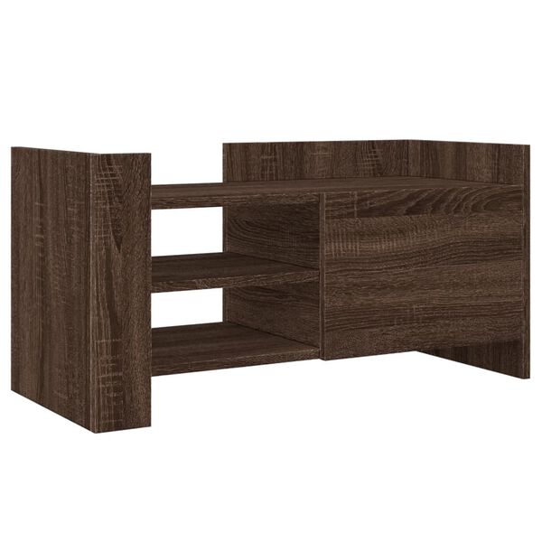 vidaXL TV Cabinet Brown Oak 80x35x40 cm Engineered Wood