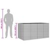 vidaXL Garden Cushion Box PE Rattan 194x100x103 cm Grey