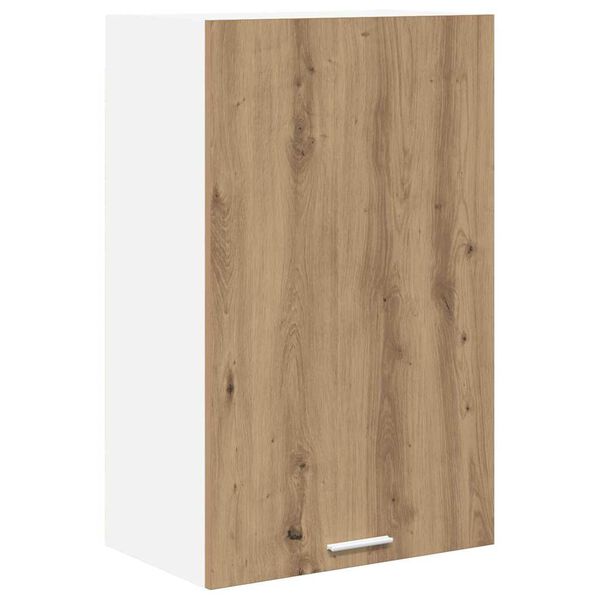 vidaXL Hanging Cabinet with Door Artisan Oak and White 50 x 31 x 80 cm