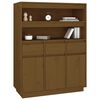 vidaXL Highboard Honey Brown 89x40x116.5 cm Solid Wood Pine