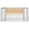 vidaXL Garden Bench Gabion Design 143x71x65.5 cm Solid Wood Pine