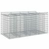 vidaXL Gabion Raised Bed 2 pcs 200 x 100 x 100 cm Galvanised Steel