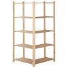 vidaXL 5-Tier Storage Corner Rack 82.5x82.5x170 cm Solid Pinewood