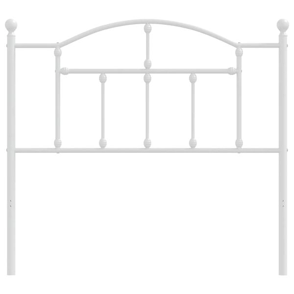vidaXL Metal Headboard White 100 cm