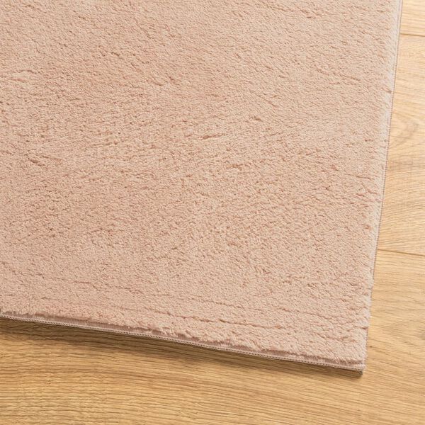 vidaXL Rug HUARTE Short Pile Soft and Washable Blush 160x160 cm