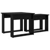 vidaXL Coffee Table Set 2 pcs Black Oak Engineered Wood