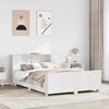 vidaXL Bed Frame without Mattress White 150x200 cm King Size Solid Wood Pine
