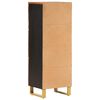 vidaXL Highboard Brown and Black 40x33.5x110 cm Solid Wood Mango