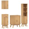 vidaXL Bathroom Furniture Set with Drawer 4 pcs Brown Solid Pine wood
