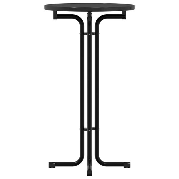 vidaXL Bar Table Black &Oslash;60x110 cm Engineered Wood and Steel