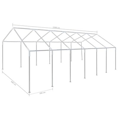 vidaXL Storage Tent PE 6x12 m White
