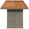 vidaXL Garden Table with Acacia Wood Top Grey 240x90x75 cm Poly Rattan