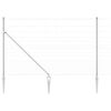 vidaXL Welded Wire Fence with Spikes 25 x 1.5 m Galvanised Steel Mesh