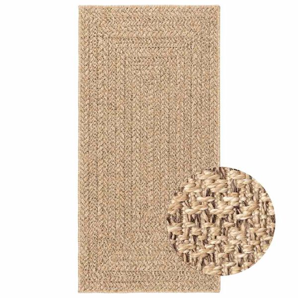 vidaXL Rug ZIZUR 60x110 cm Jute Look Indoor and Outdoor